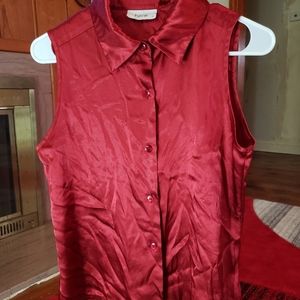 Satin blouse tshirt Sleeveless